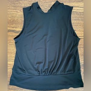 NWT Banana Republic size small black sleeveless‎ back keyhole tie